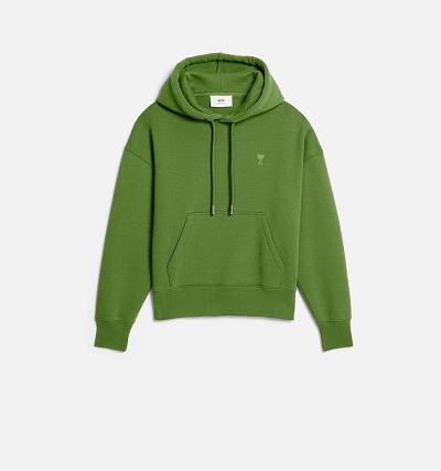 Ami Paris Ami de Coeur Hoodies Green | ami_US323