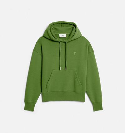 Ami Paris Ami de Coeur Hoodies Green | ami_US408