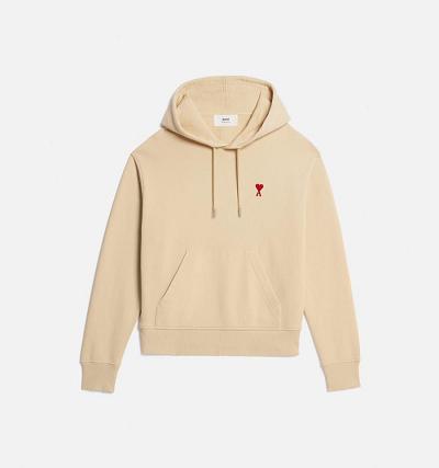 Ami Paris Ami de Coeur Hoodies Khaki | ami_US470