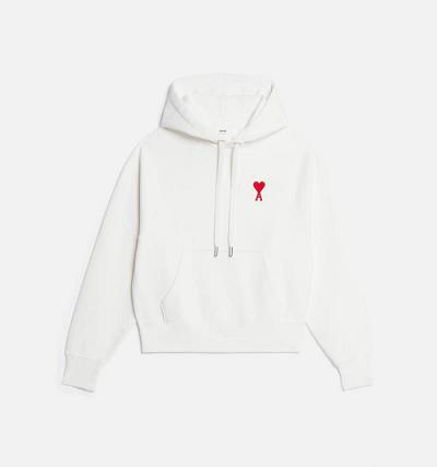 Ami Paris Ami de Coeur Hoodies White | ami_US395