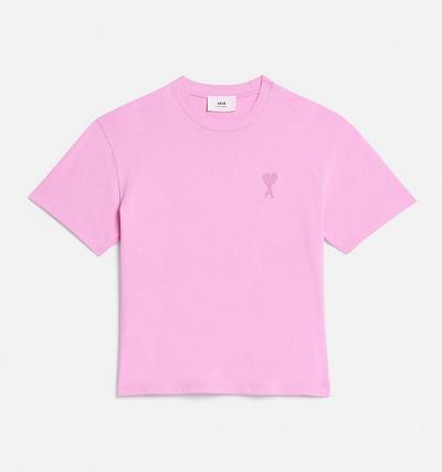 Ami Paris Ami de Coeur T Shirts Pink | ami_US257