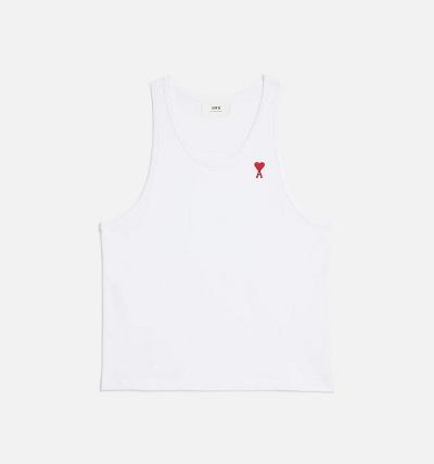 Ami Paris Ami de Coeur Tanks White | ami_US322