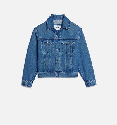 Ami Paris Boxy Fit Denim Jackets Blue | ami_US120