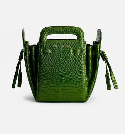 Ami Paris Bucket Accordéon Bags Green | ami_US252