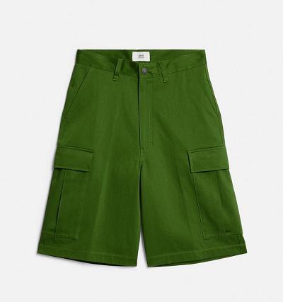 Ami Paris Cargo Shorts Green | ami_US216