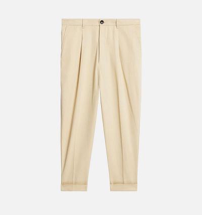 Ami Paris Carrot Oversized Pants Khaki | ami_US509