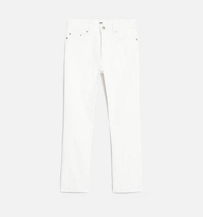 Ami Paris Cropped Slim Fit Denim White | ami_US459