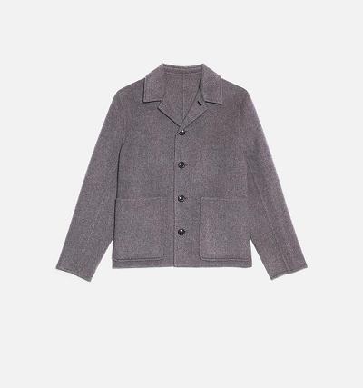 Ami Paris Double Face Coats Grey | ami_US141