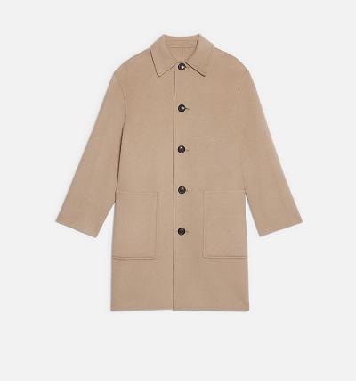 Ami Paris Double Face With Patch Pockets Coats Khaki | ami_US519