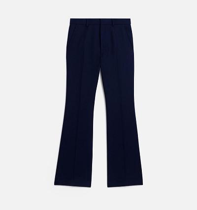 Ami Paris Flare Fit Pants Navy | ami_US181