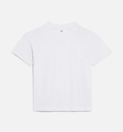 Ami Paris Tonal Ami de Coeur T Shirts White | ami_US164