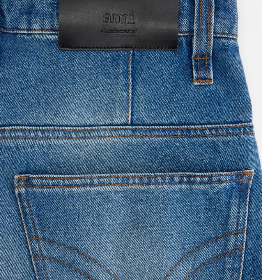 Ami Paris Alex Fit Denim Blue | ami_US367