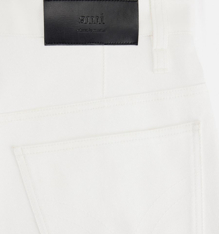 Ami Paris Alex Fit Denim White | ami_US417