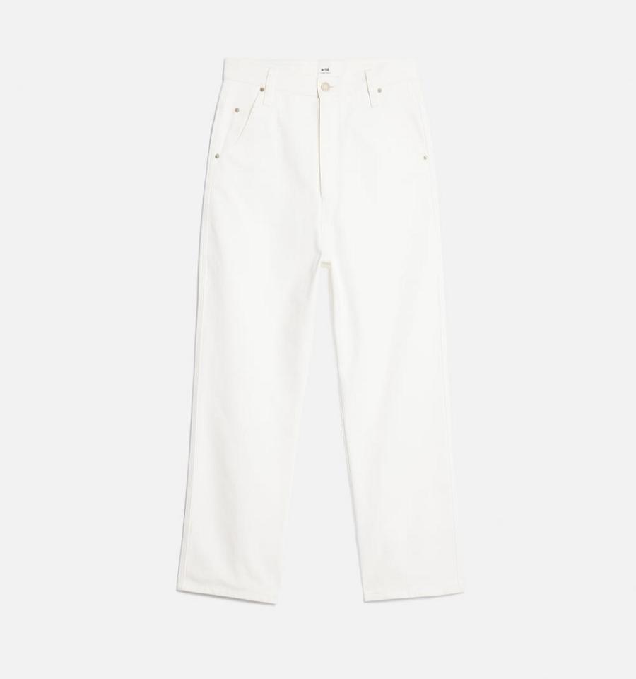 Ami Paris Alex Fit Denim White | ami_US417