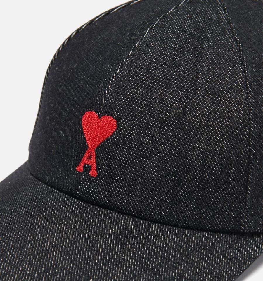 Ami Paris Ami De Coeur Embroidery Caps Dark Grey | ami_US497