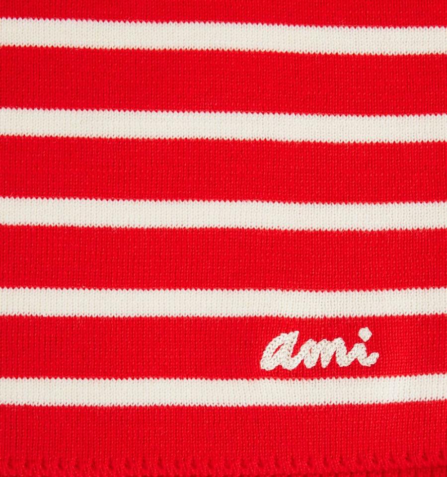 Ami Paris Ami Embroidery Sleeveless Sailor Sweaters Red | ami_US410