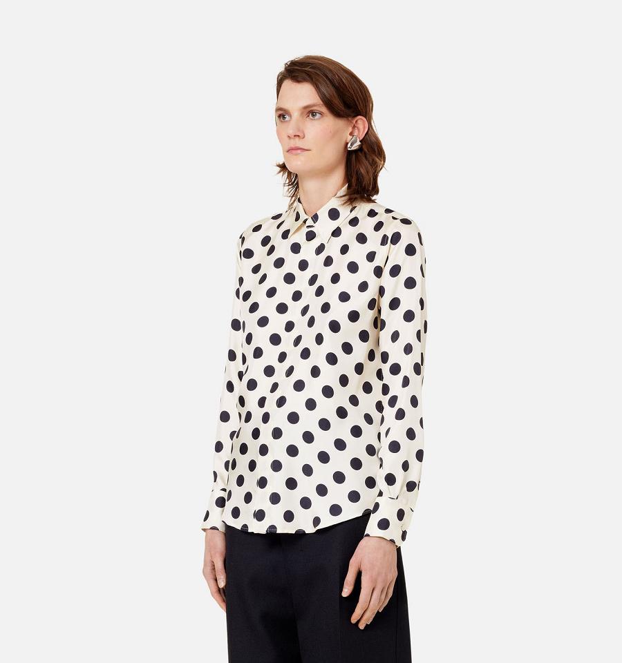 Ami Paris Ami Fit Shirts White / Navy | ami_US386