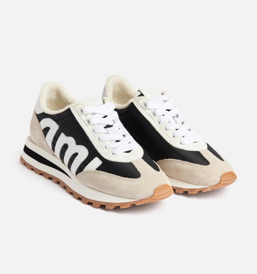 Ami Paris Ami Rush Sneakers Beige / Black | ami_US201