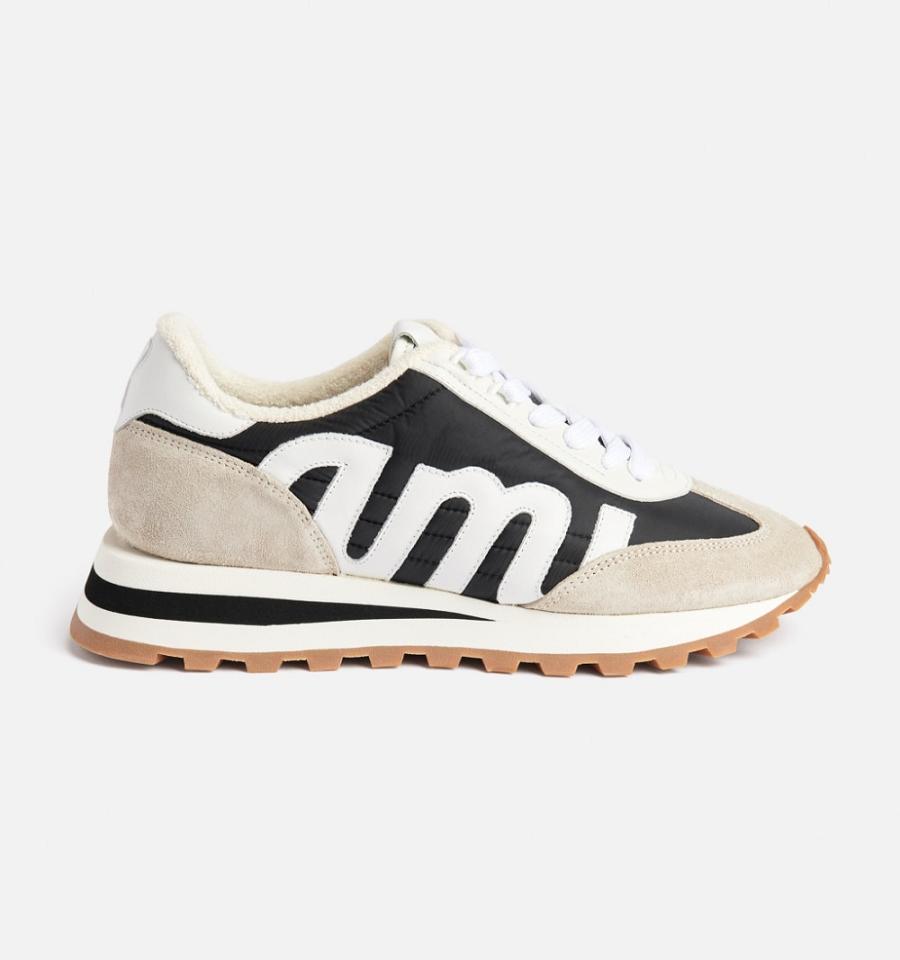 Ami Paris Ami Rush Sneakers Beige / Black | ami_US333