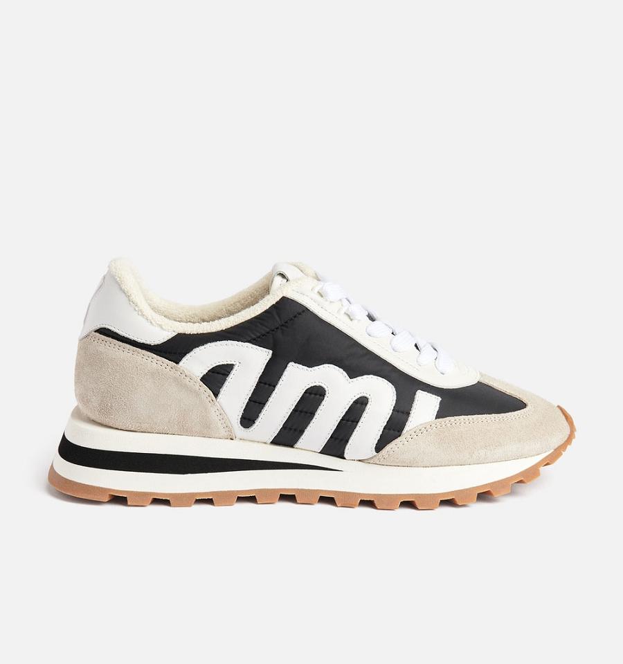 Ami Paris Ami Rush Sneakers Beige / Black | ami_US333