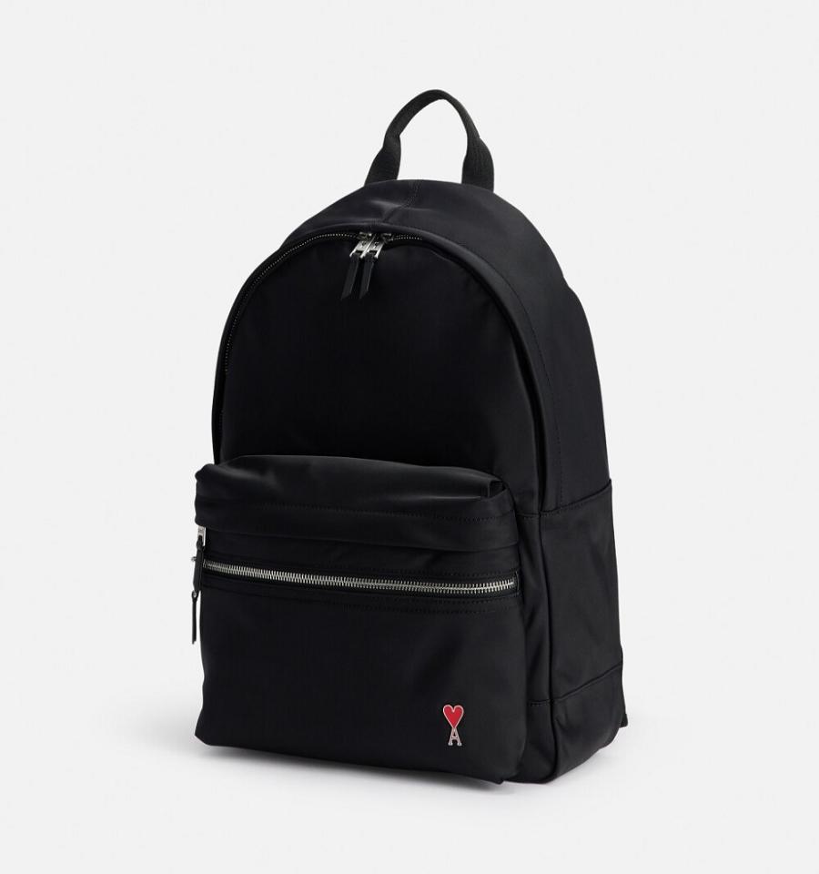 Ami Paris Ami de Coeur Backpacks Black | ami_US580