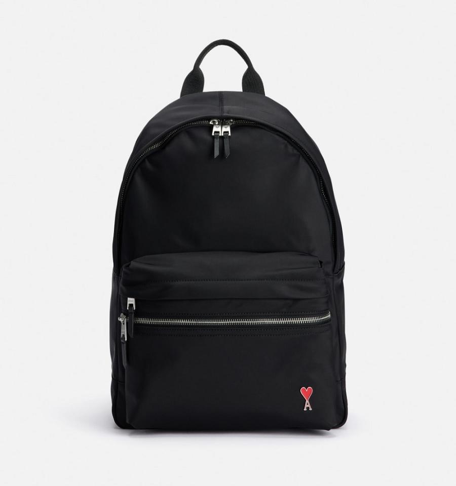 Ami Paris Ami de Coeur Backpacks Black | ami_US580