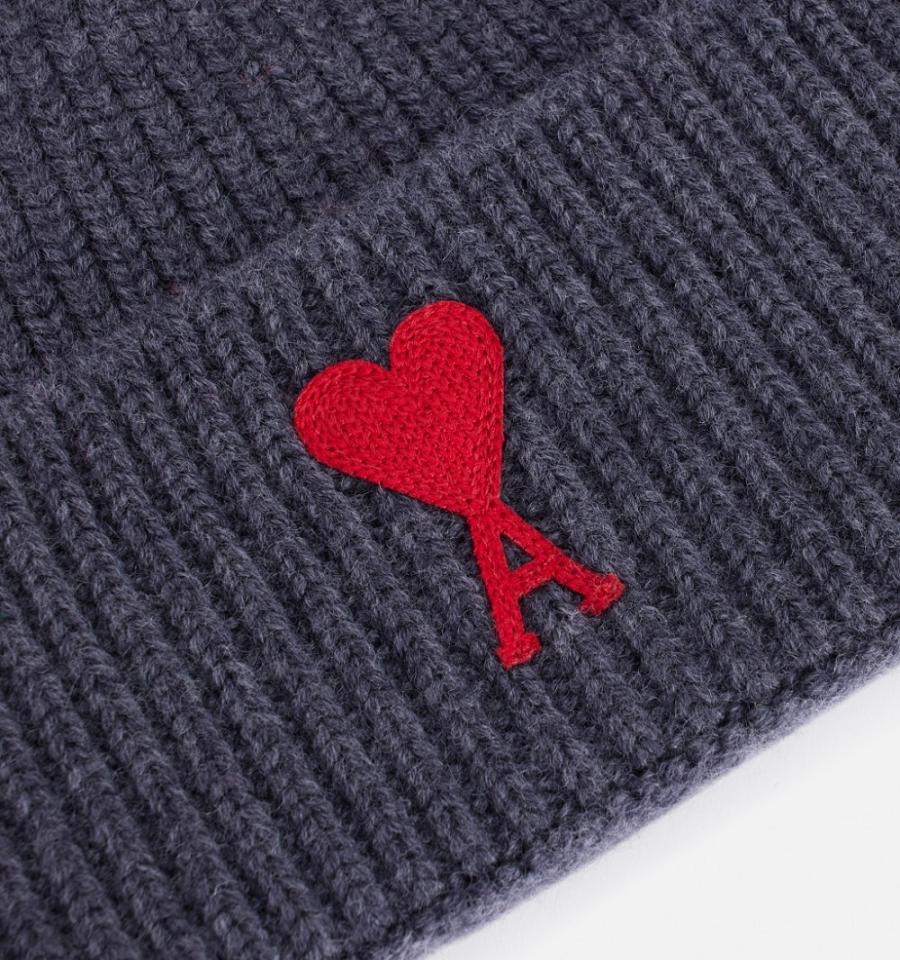 Ami Paris Ami de Coeur Beanies Grey | ami_US429