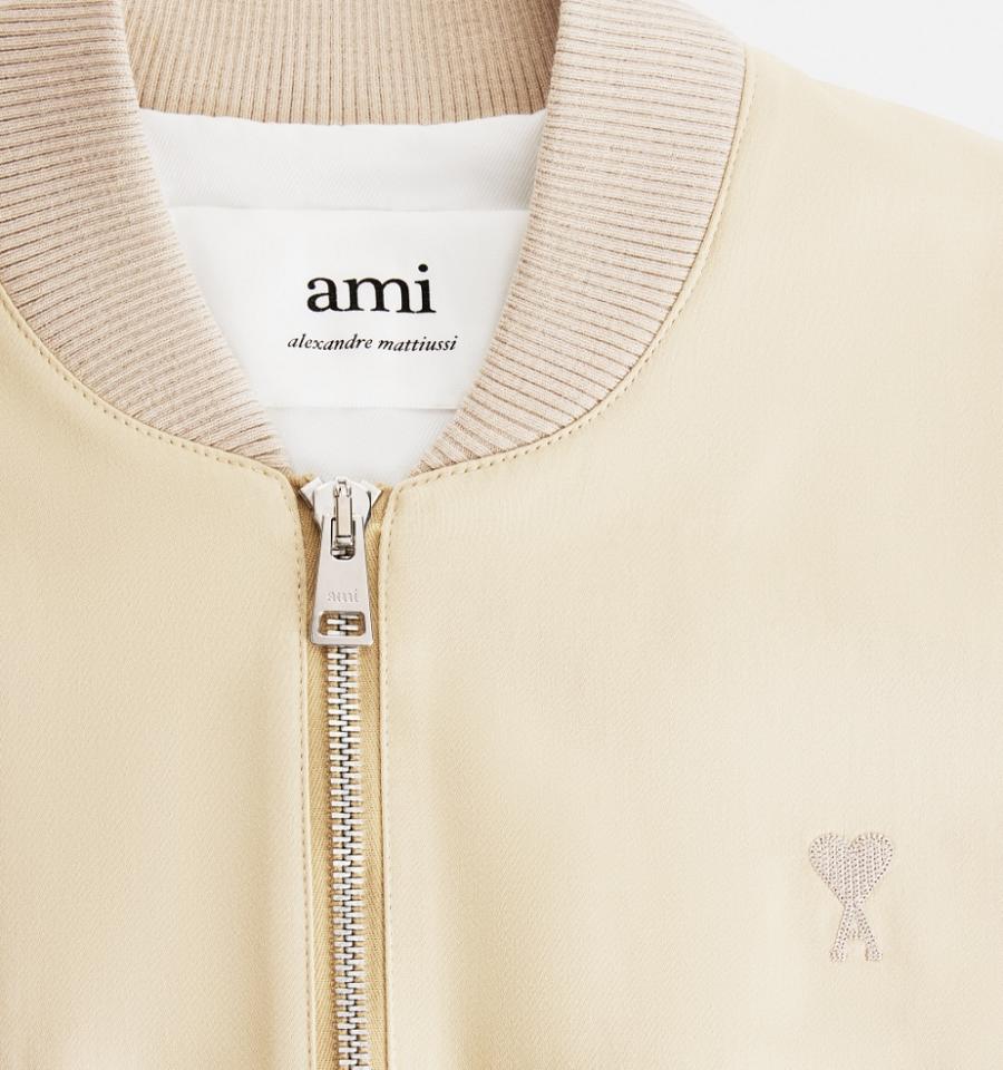 Ami Paris Ami de Coeur Bomber Jackets Khaki | ami_US154