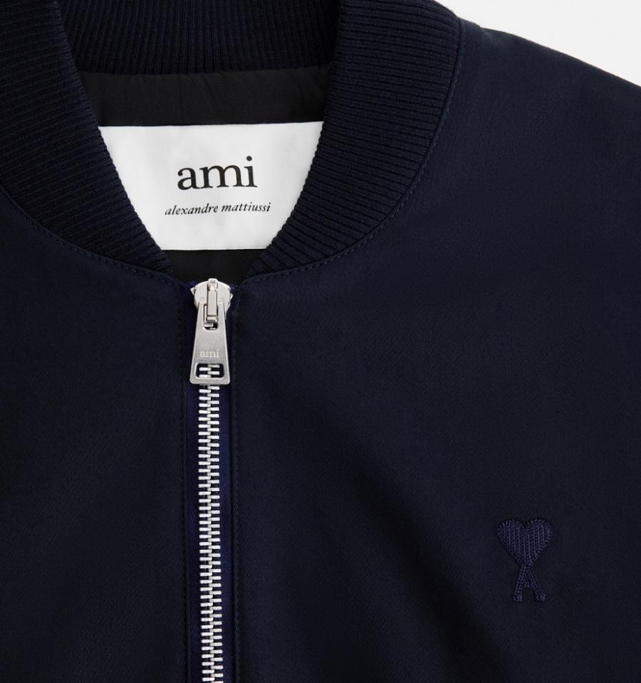 Ami Paris Ami de Coeur Bomber Jackets Navy | ami_US450