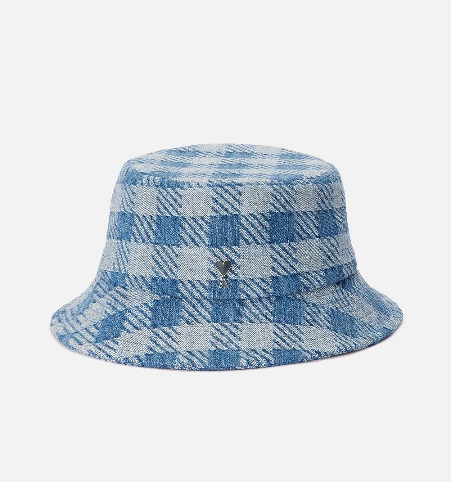 Ami Paris Ami de Coeur Bucket Hat Blue | ami_US413