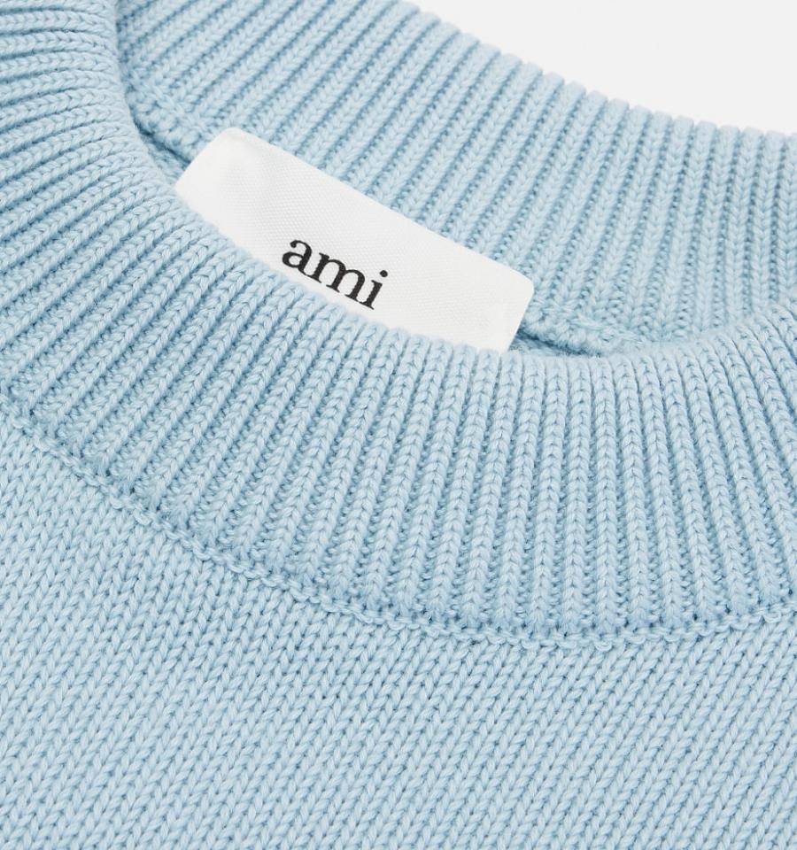 Ami Paris Ami de Coeur Crewneck Sweaters Blue | ami_US190