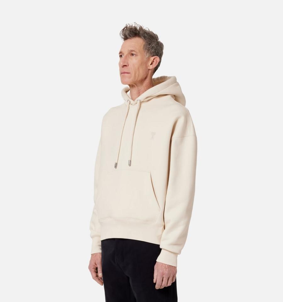 Ami Paris Ami de Coeur Hoodies Beige | ami_US332