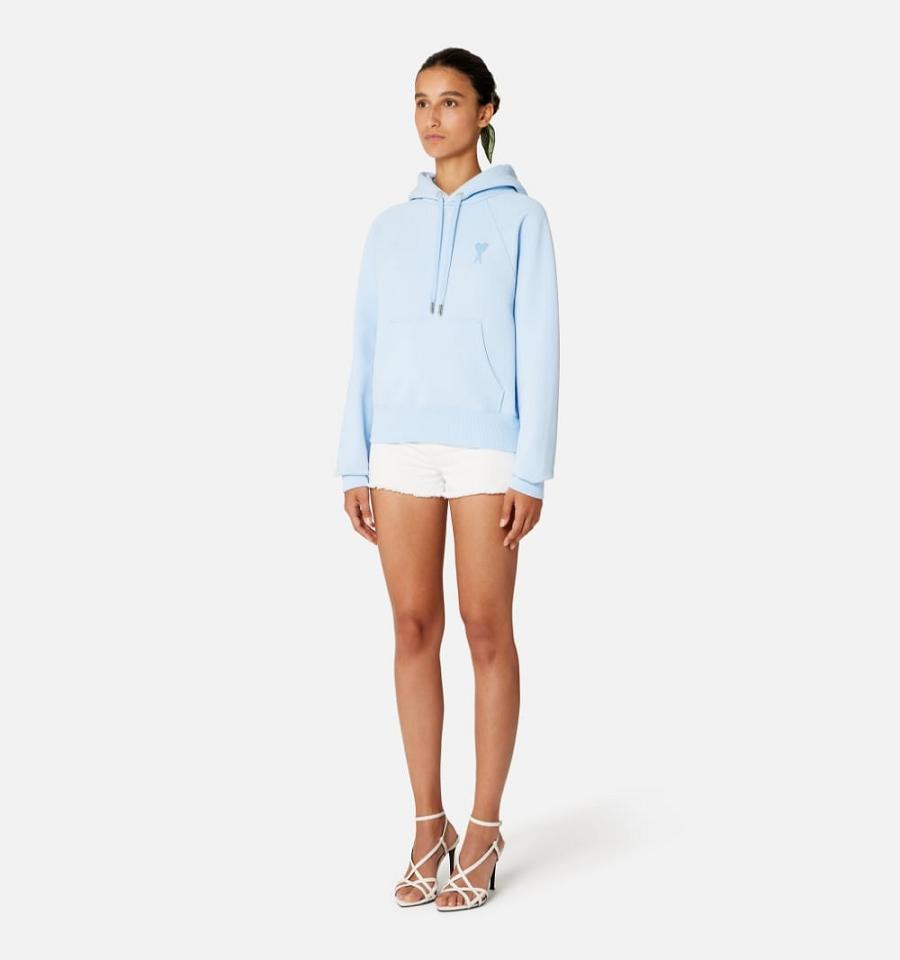 Ami Paris Ami de Coeur Hoodies Blue | ami_US558