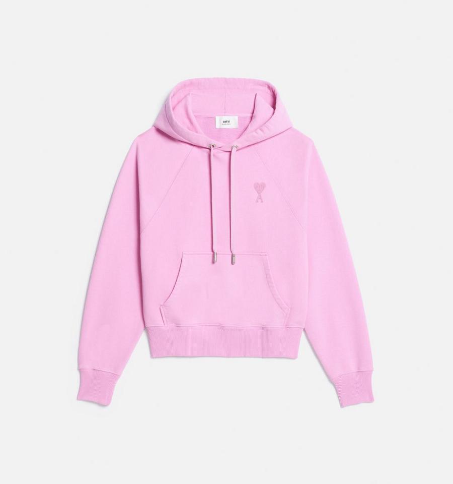 Ami Paris Ami de Coeur Hoodies Pink | ami_US526