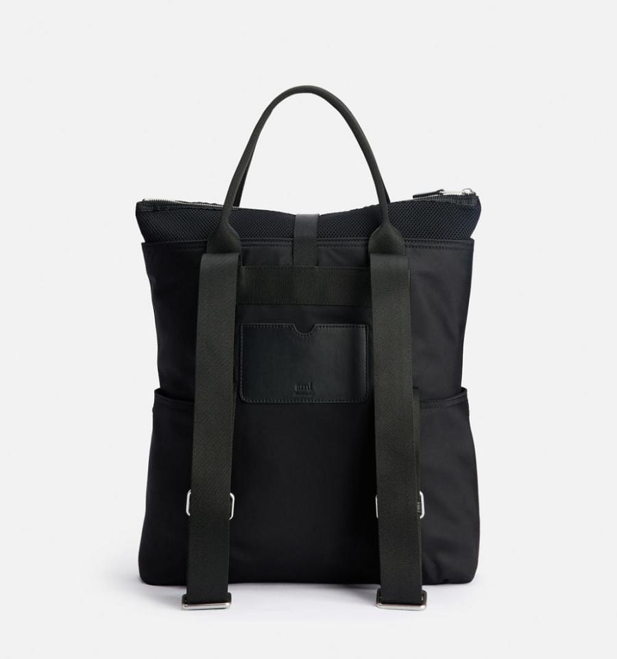 Ami Paris Ami de Coeur Hybrid Tote Backpacks Black | ami_US187