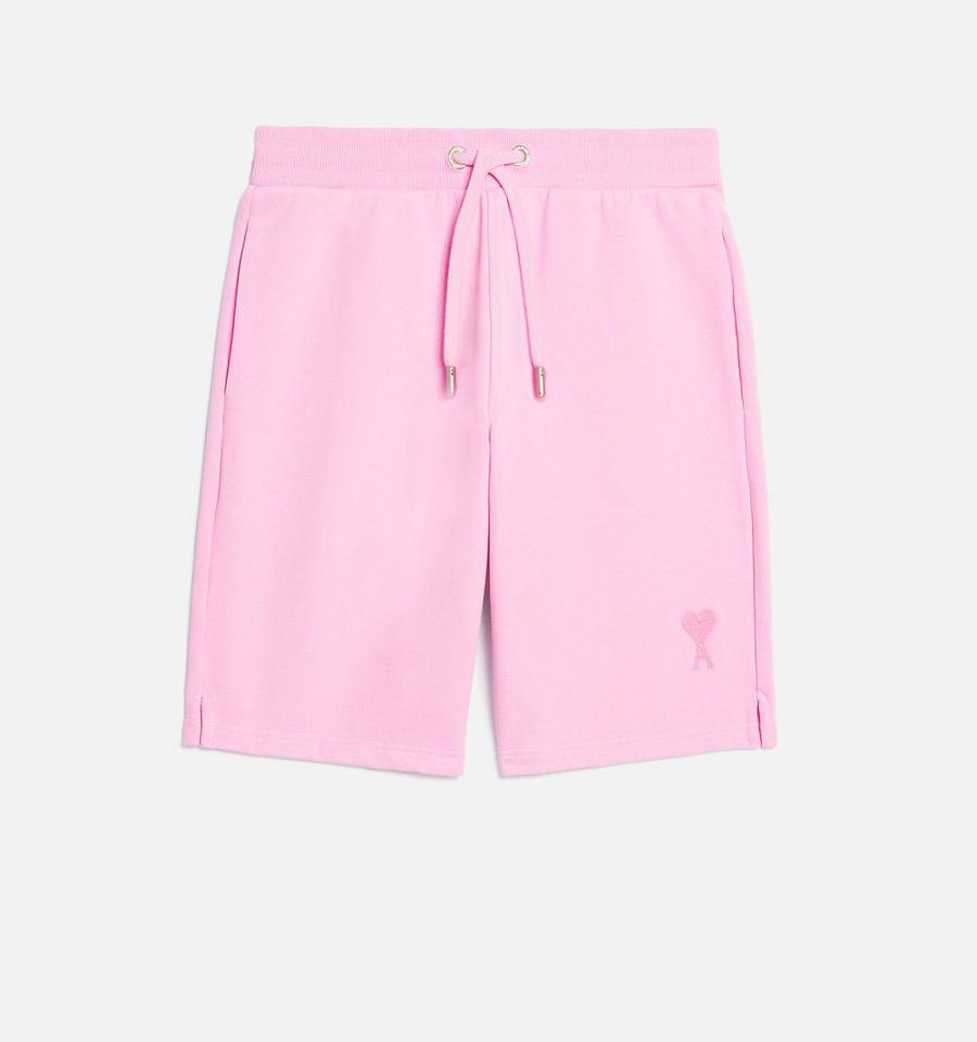 Ami Paris Ami de Coeur Shorts Pink | ami_US409