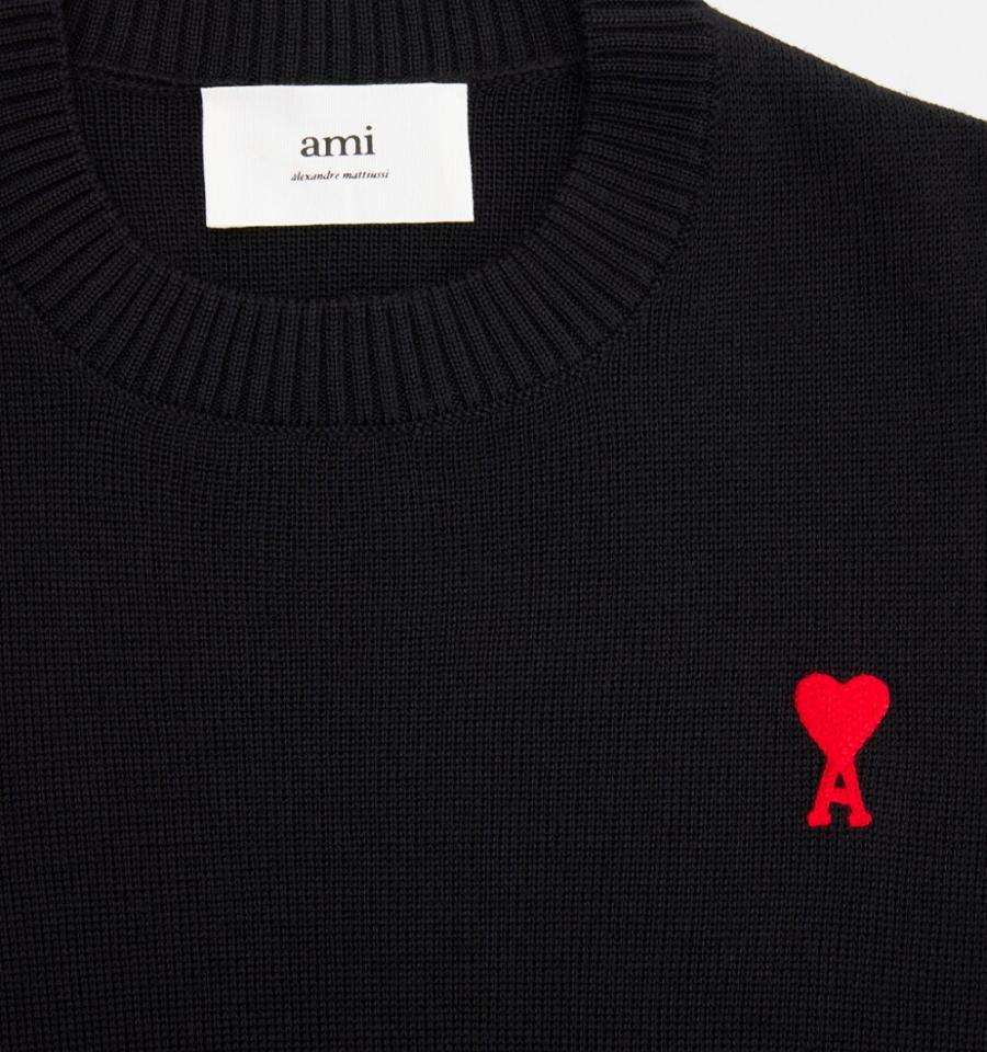 Ami Paris Ami de Coeur Sweaters Black | ami_US161