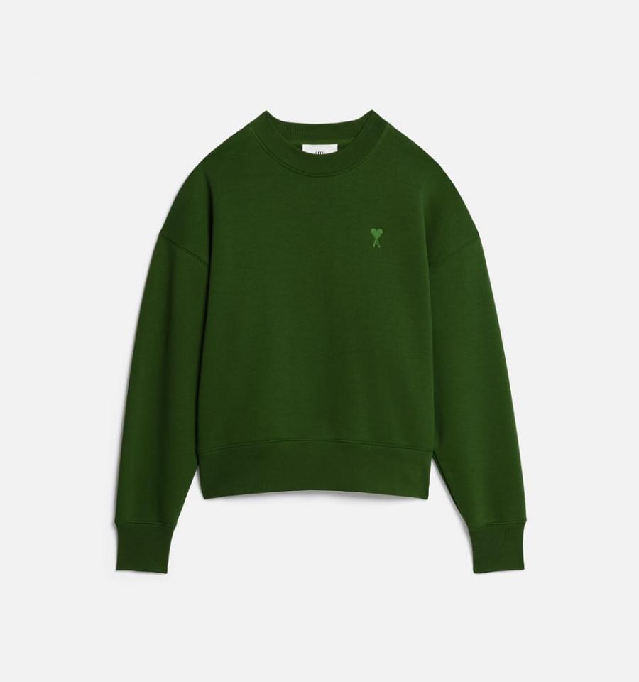 Ami Paris Ami de Coeur Sweatshirts Green | ami_US137