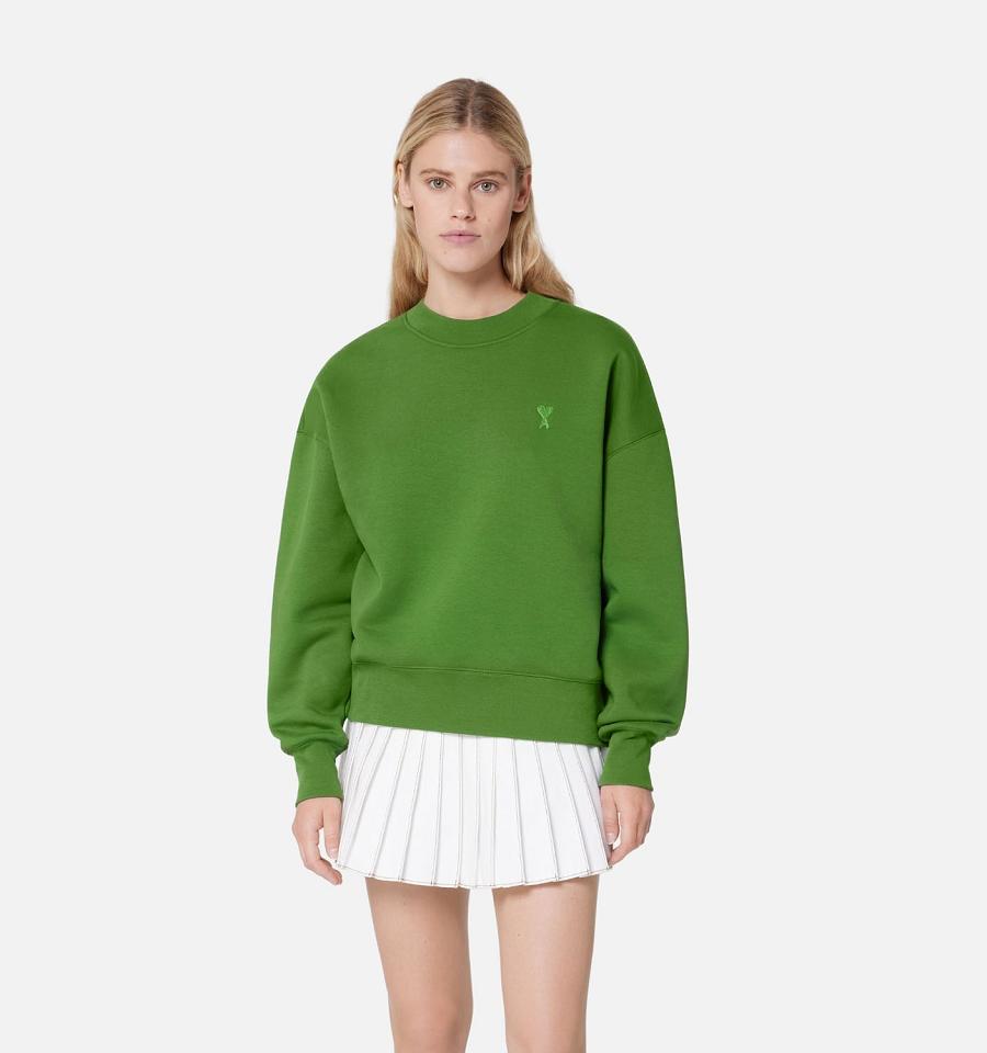 Ami Paris Ami de Coeur Sweatshirts Green | ami_US329