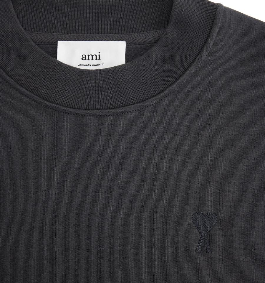 Ami Paris Ami de Coeur Sweatshirts Grey | ami_US382