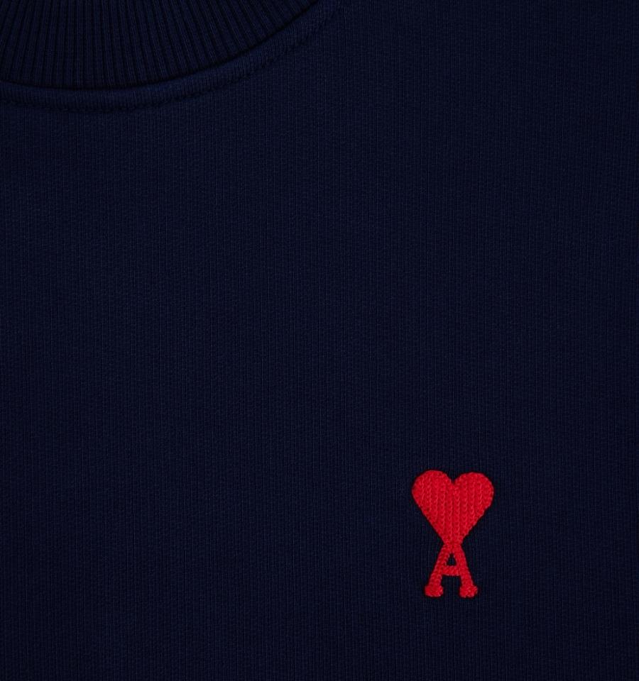 Ami Paris Ami de Coeur Sweatshirts Navy | ami_US297