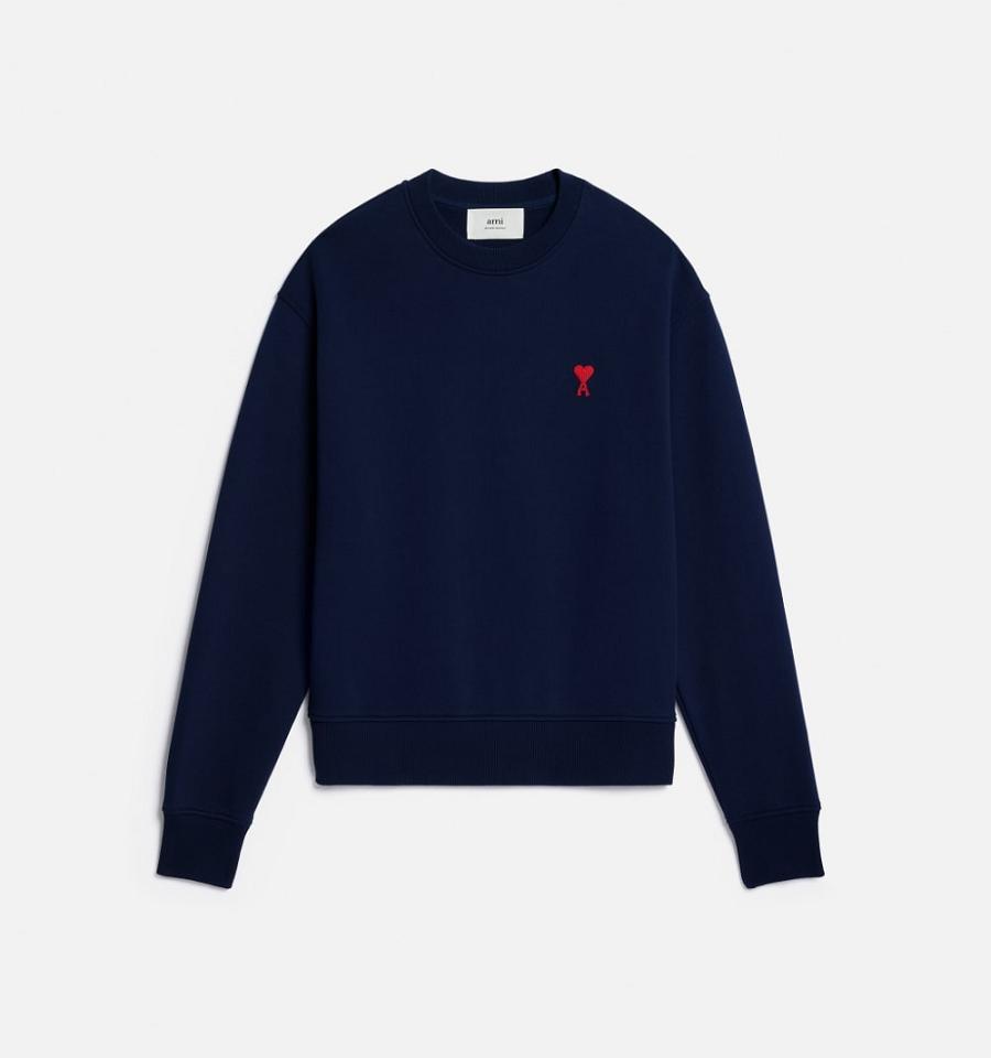 Ami Paris Ami de Coeur Sweatshirts Navy | ami_US304