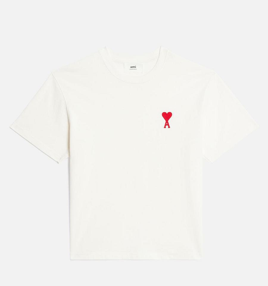 Ami Paris Ami de Coeur T Shirts White | ami_US262