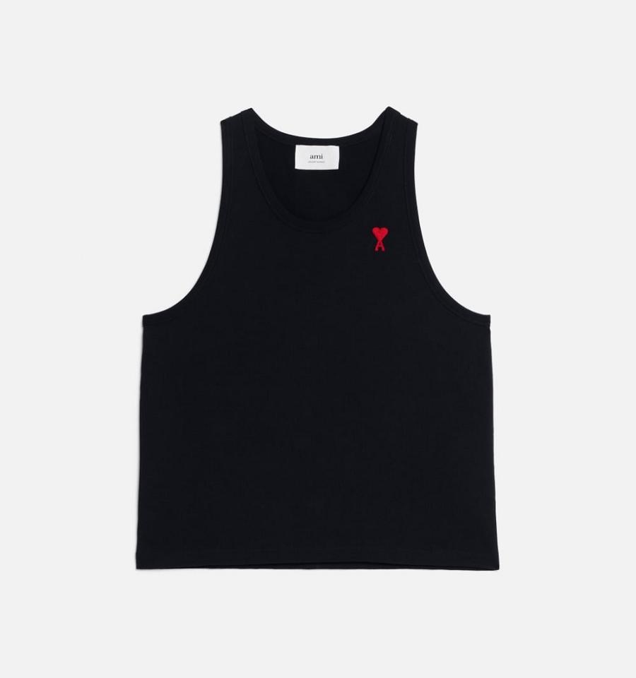 Ami Paris Ami de Coeur Tanks Black | ami_US219