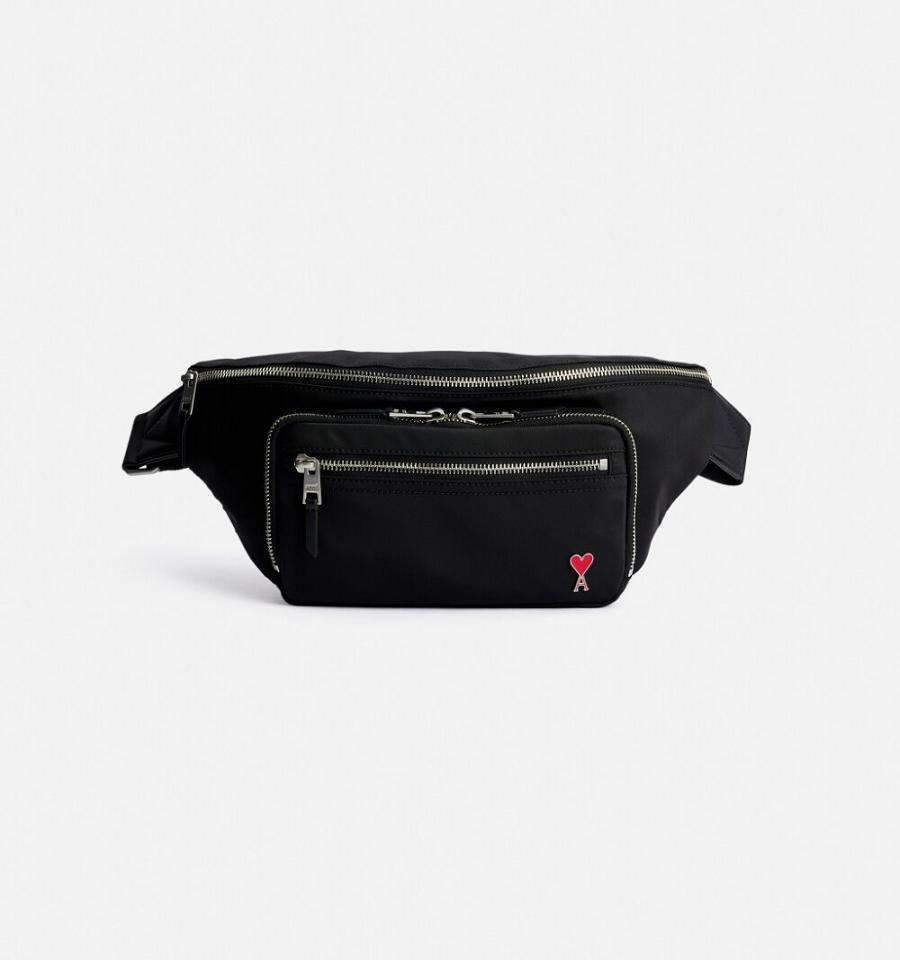 Ami Paris Ami de Coeur Waist Bags Black | ami_US434