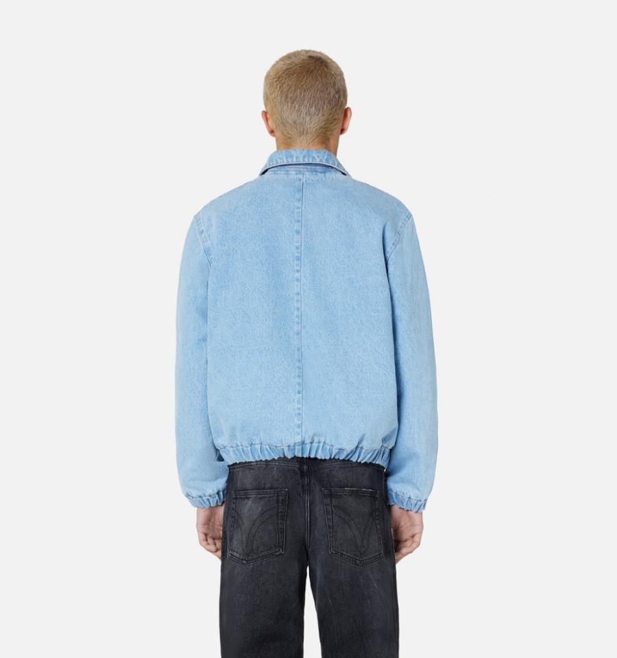 Ami Paris Ami de Cœur Zipped Denim Denim Blue | ami_US458