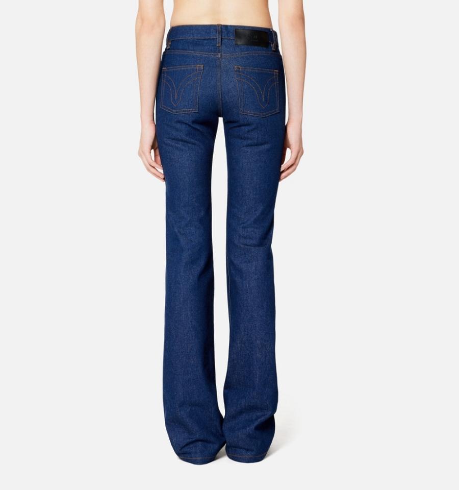 Ami Paris Bootcut Fit Jeans Navy | ami_US338