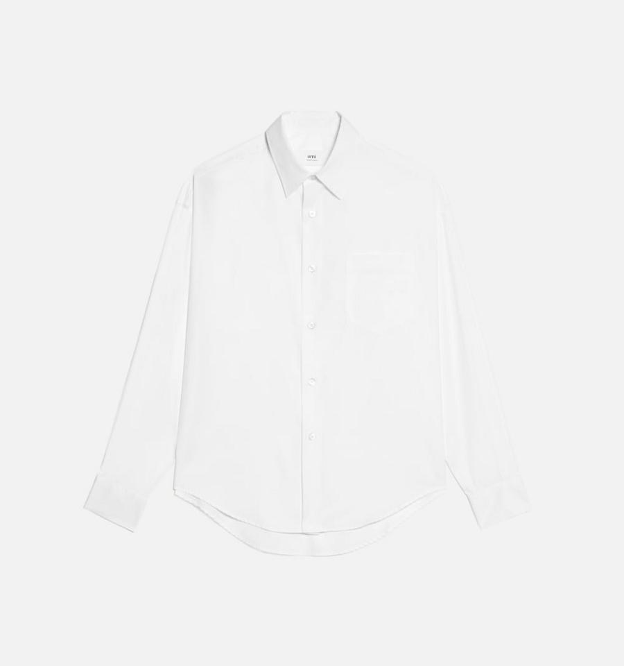 Ami Paris Boxy Fit Shirts White | ami_US423