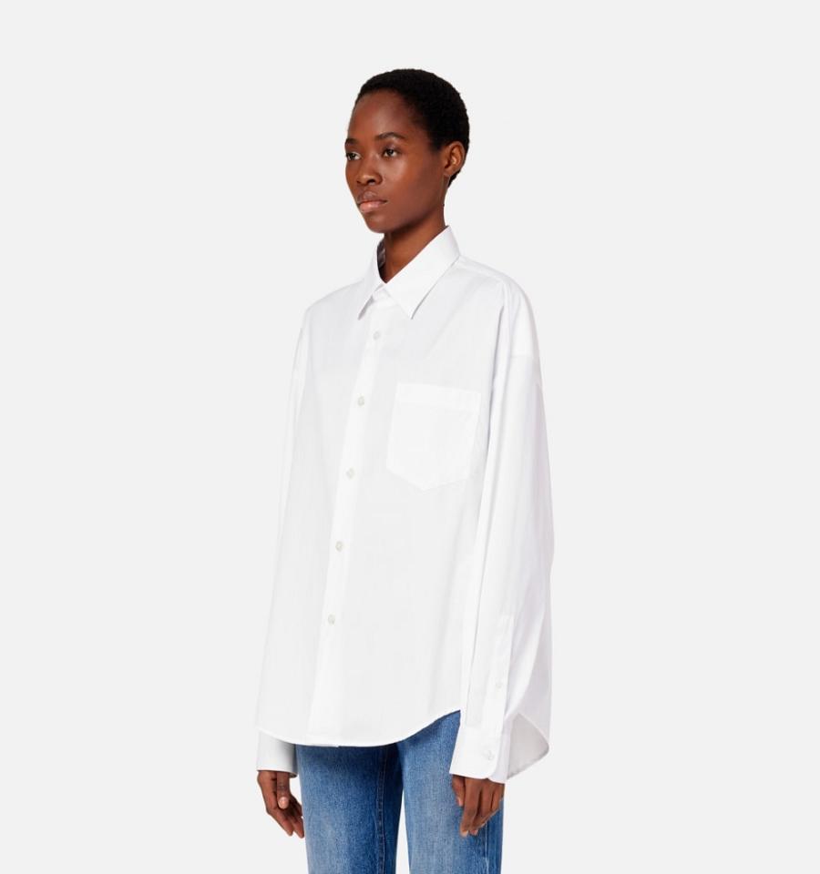 Ami Paris Boxy Fit Shirts White | ami_US463