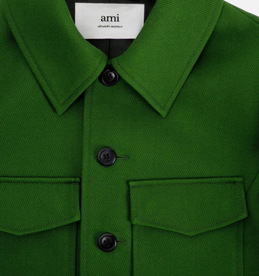 Ami Paris Buttoned Jackets Green | ami_US432